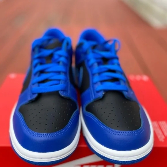 NEW Nike Dunk Low Retro Sneakers GS In Hyper Cobalt/Black - Picture 3 of 5